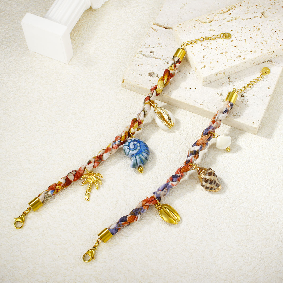 女士不锈钢首饰新款海洋风彩色手链