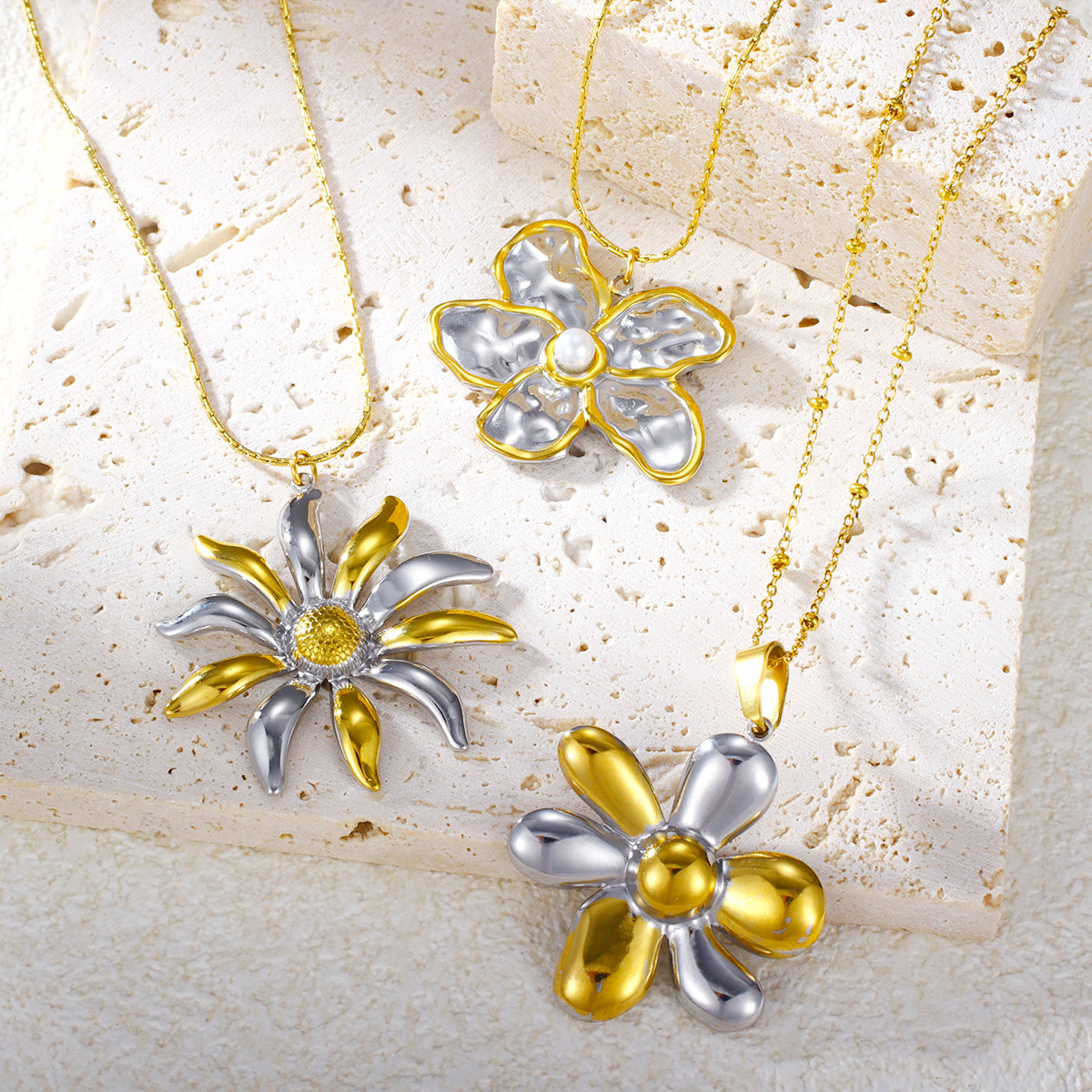 时尚不锈钢个性花朵